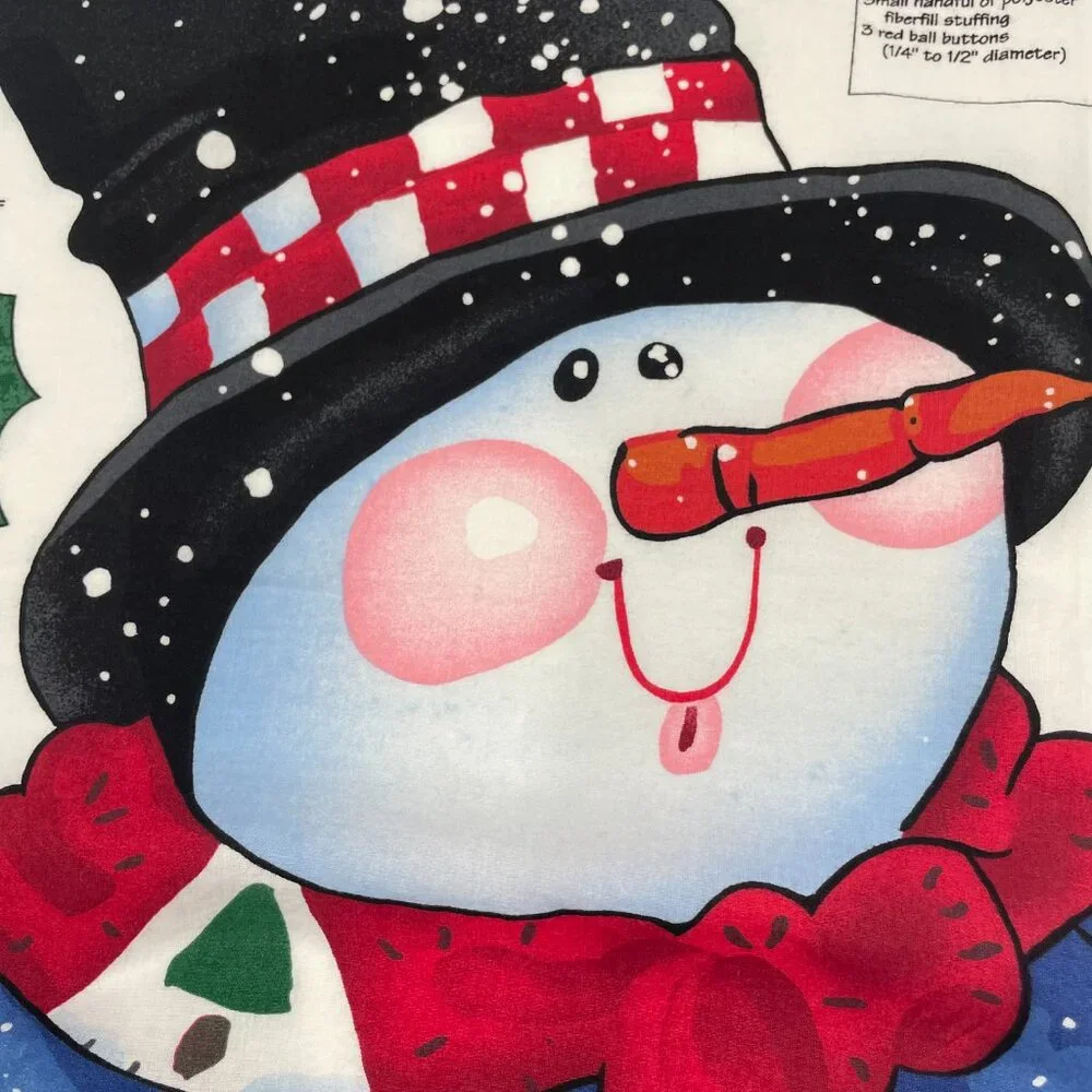 Daisy‎ Kingdom Christmas Door Panel Cut and Sew Snowman Top Hat Wall Hanging Art